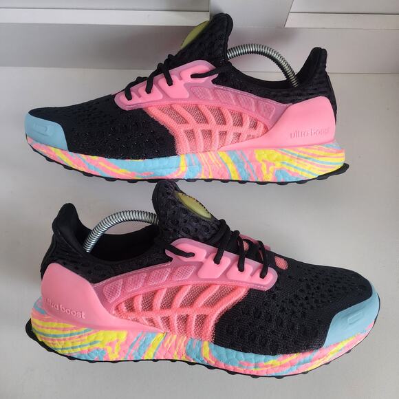 Adidas UltraBoost DNA ClimaCool Core Black/ Pink/ Beam Yellow M9 / W10 NEW $190 - Picture 6 of 12